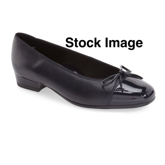 LIKE-NEW U.S. Size 8 Ara Women’s Bel Toe Cap Pump Black Shoes Heel - Picture 2 of 8